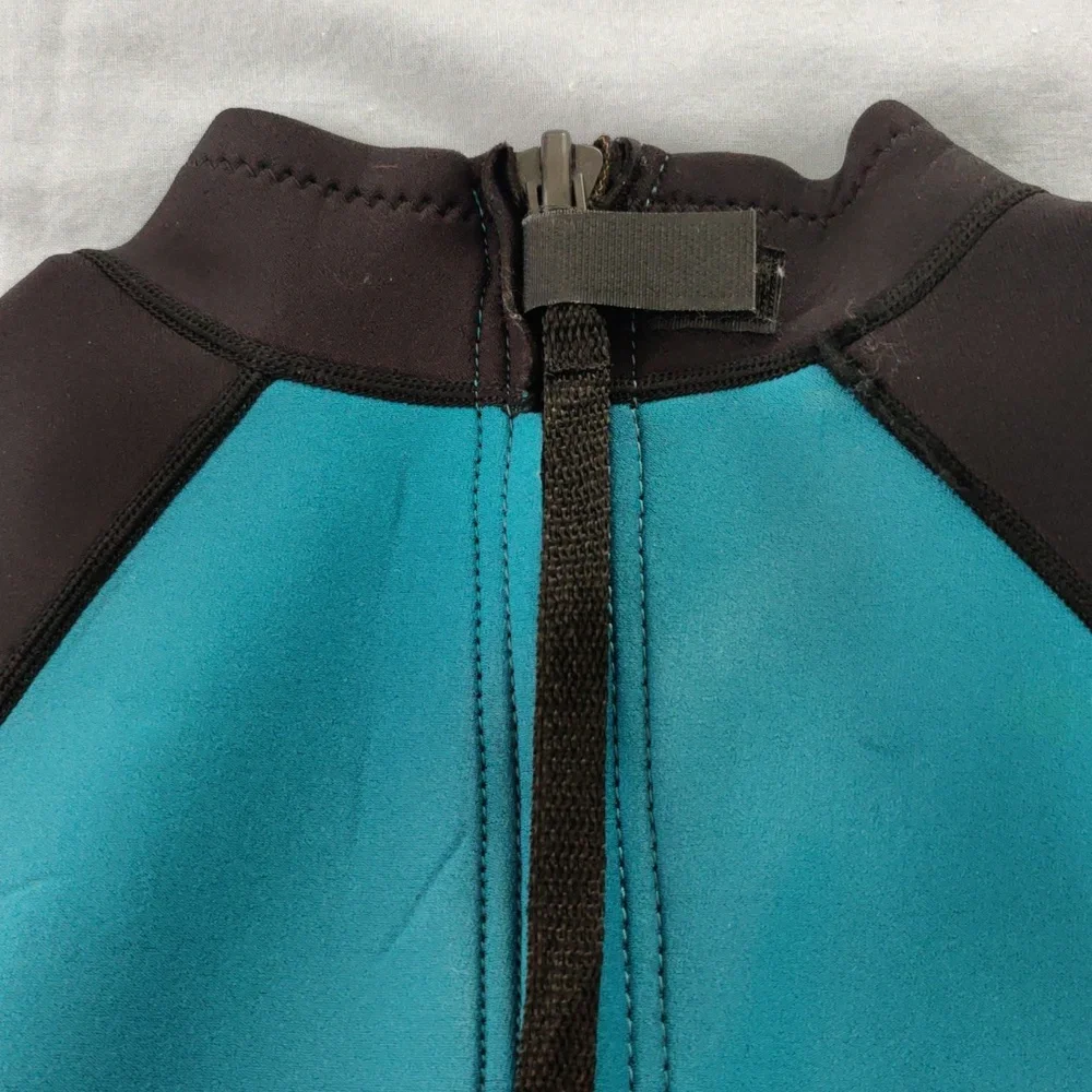 Vintage Hobie Stearns EFS Shorty Wetsuit Juniors. Teal Black Surf Swim Retro 90s